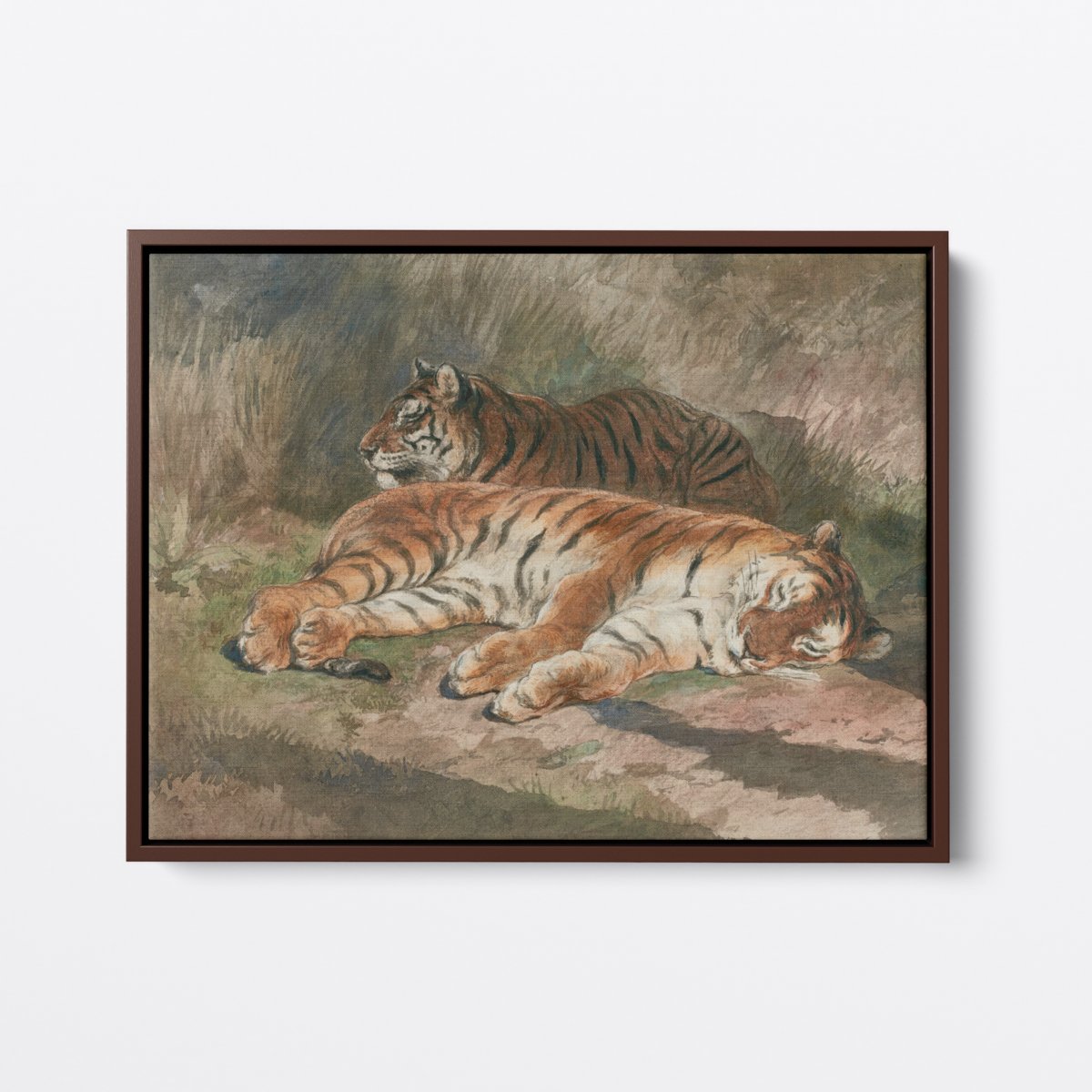 Two Recumbent Tigers - Rosa Bonheur Art Prints