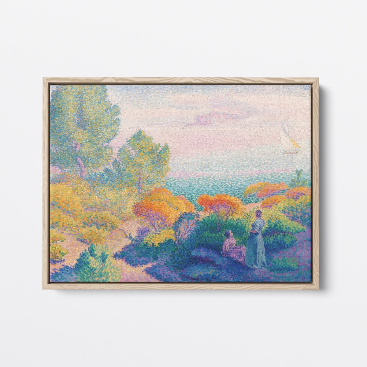 Two Women by the Shore, Mediterranean | Henri - Edmond Cross | Ave Legato Art Prints