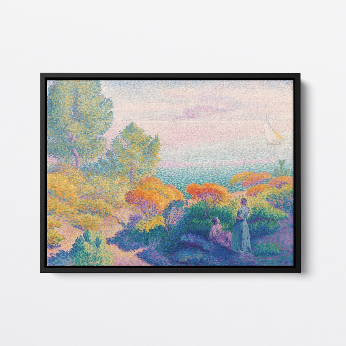 Two Women by the Shore, Mediterranean | Henri - Edmond Cross | Ave Legato Art Prints