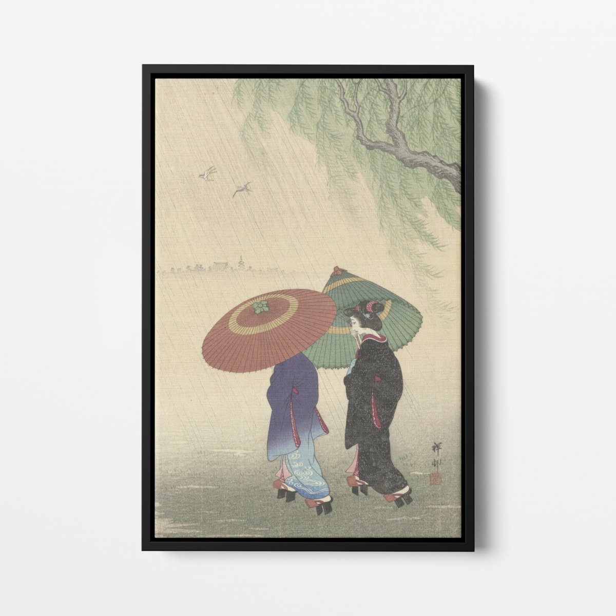 Two Women in the Rain | Ohara Koson | Ave Legato Art Prints