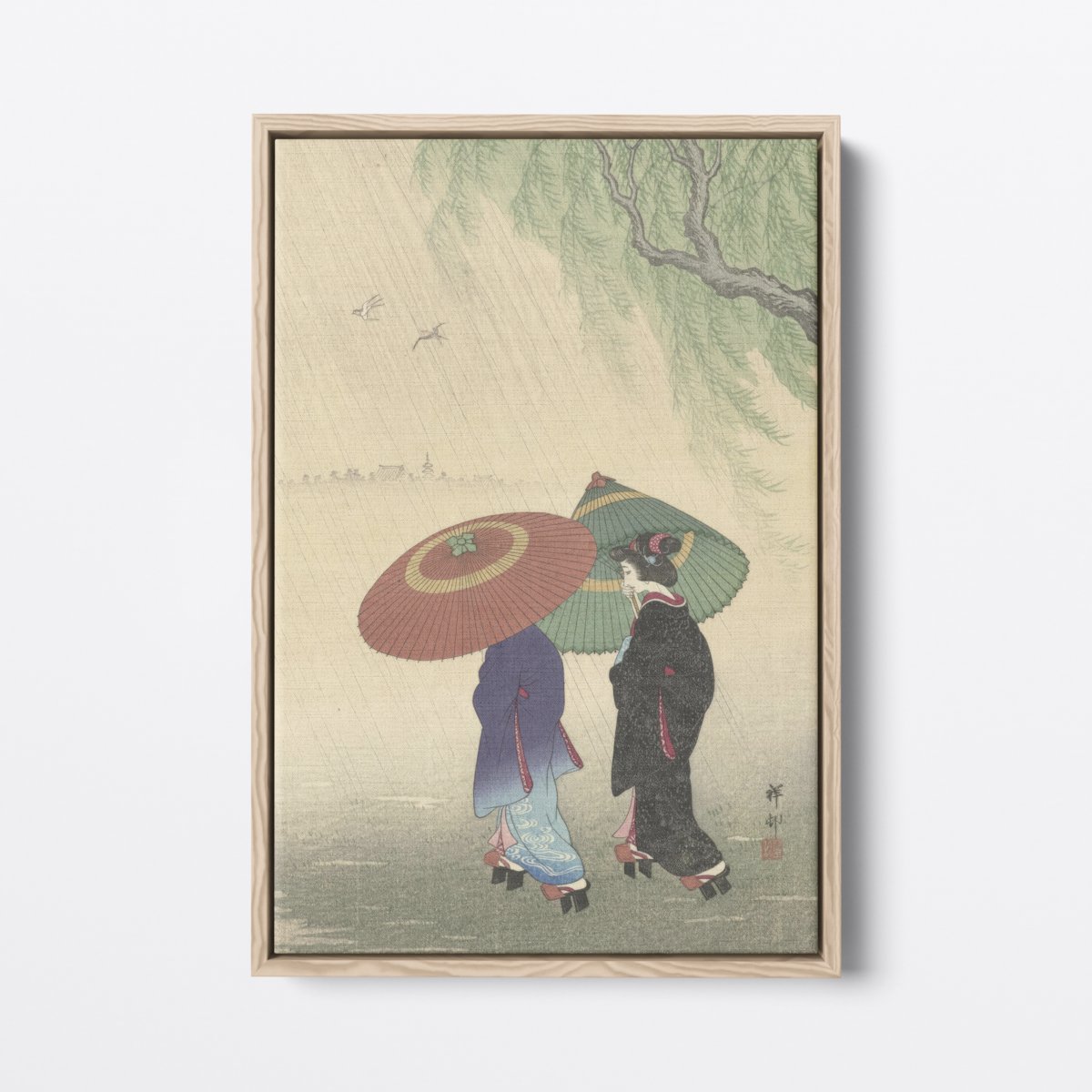 Two Women in the Rain | Ohara Koson | Ave Legato Art Prints