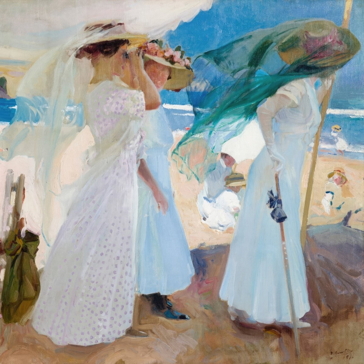 Under the Awning, Zarauz | Joaquín Sorolla | Ave Legato Art Prints