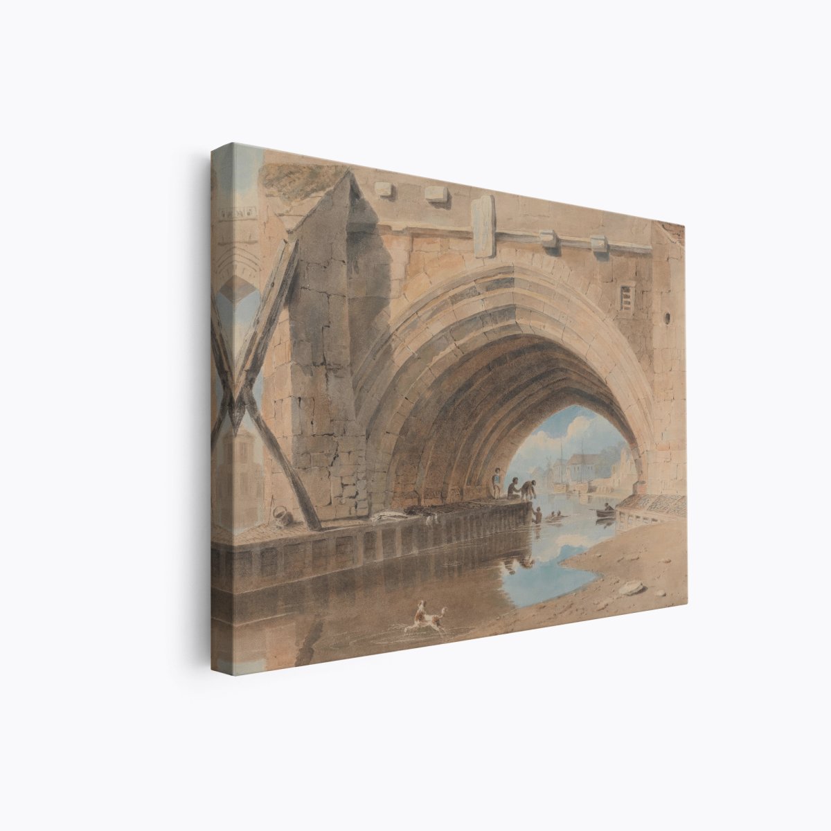 Under the Ouse Bridge, Bathing | John Varley | Ave Legato Art Prints