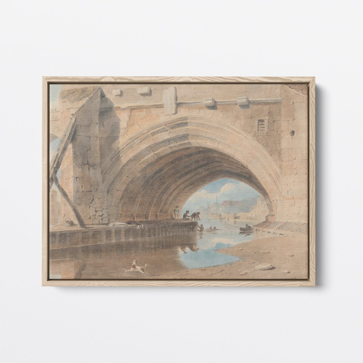 Under the Ouse Bridge, Bathing | John Varley | Ave Legato Art Prints