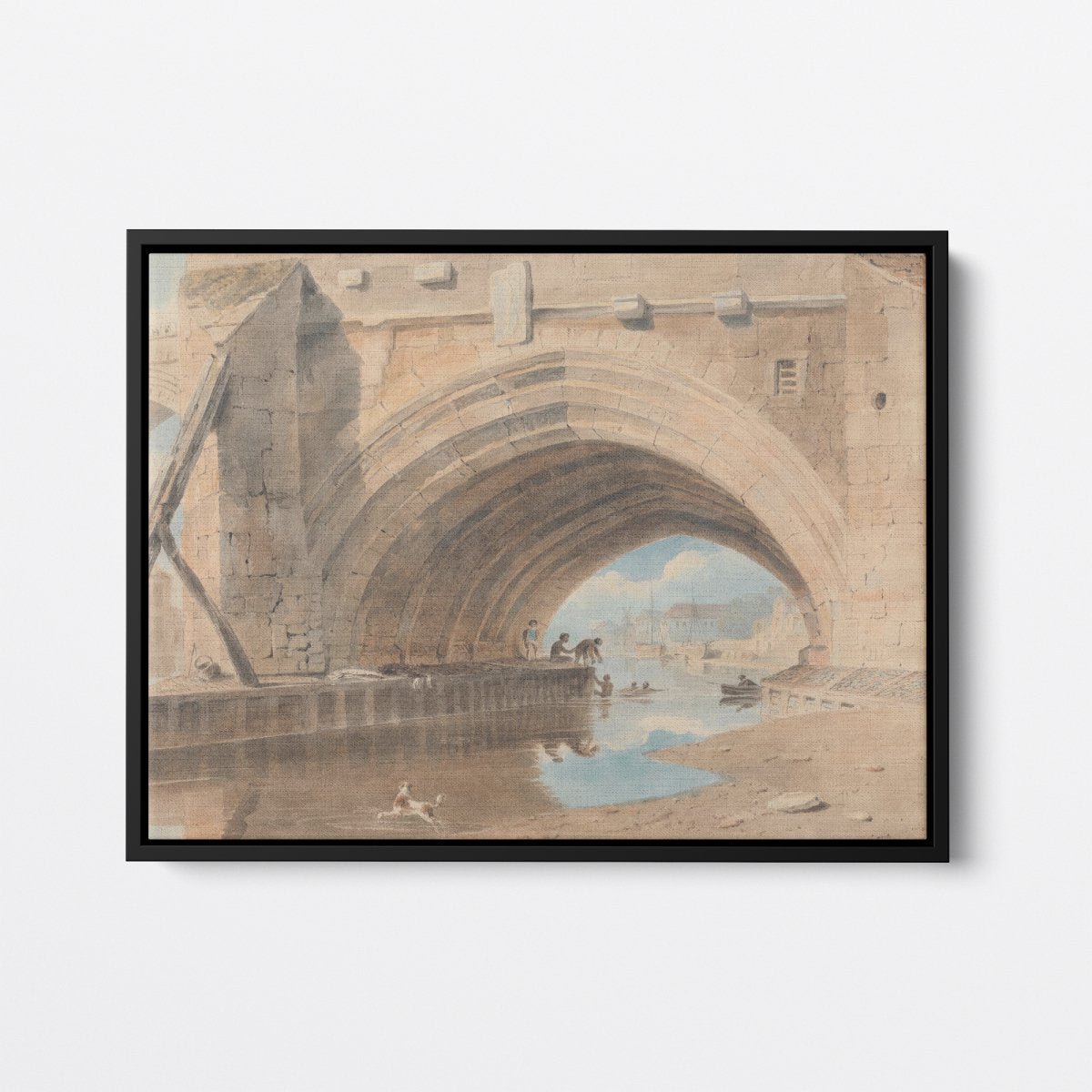 Under the Ouse Bridge, Bathing | John Varley | Ave Legato Art Prints