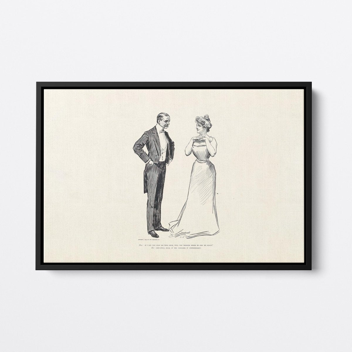 Unnecessary Kissing | Charles Dana Gibson | Ave Legato Art Prints