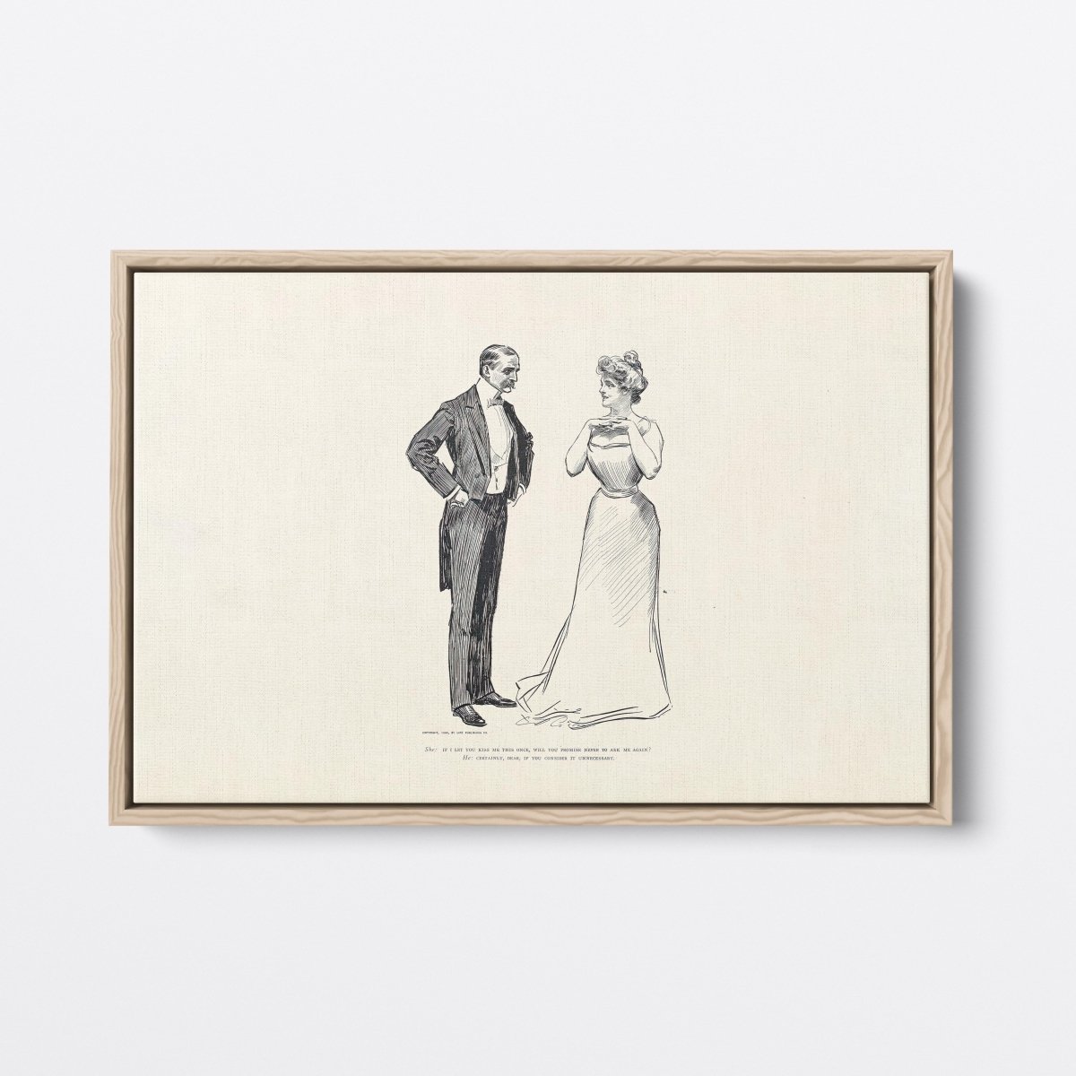 Unnecessary Kissing | Charles Dana Gibson | Ave Legato Art Prints