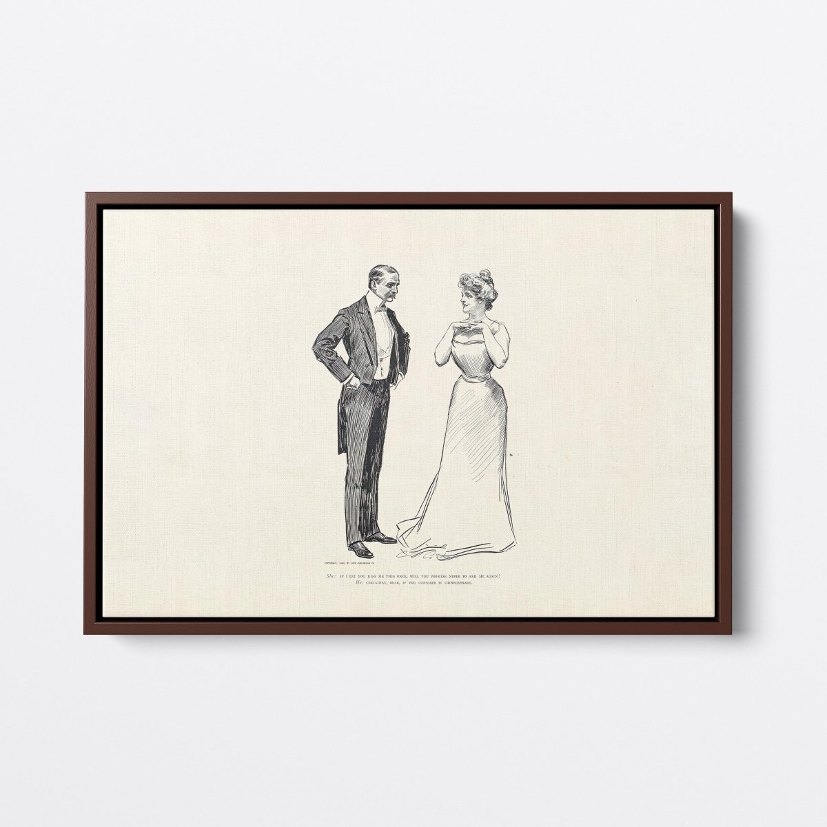 Unnecessary Kissing | Charles Dana Gibson | Ave Legato Art Prints