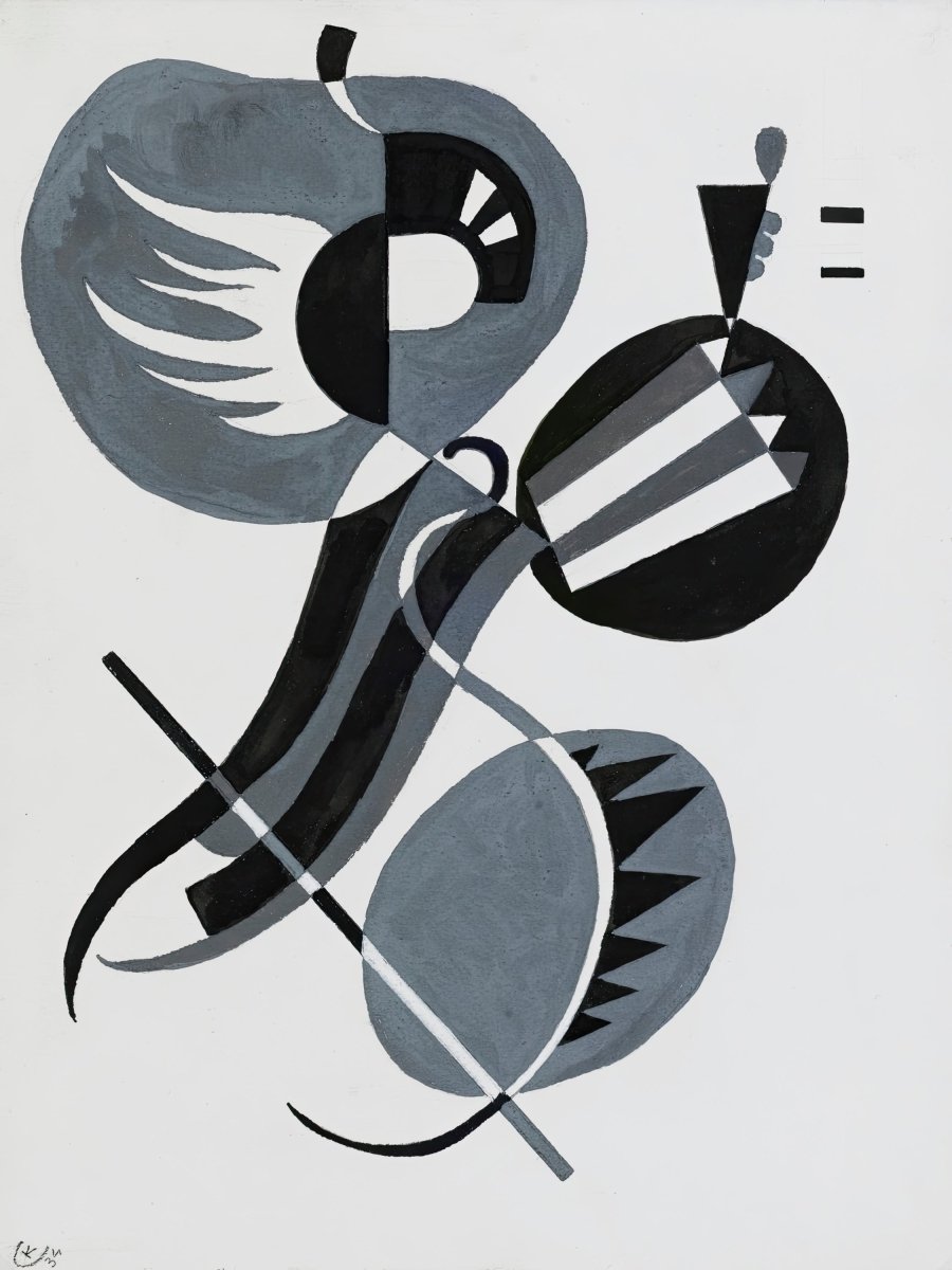 Untitled Grayscale Abstract | Wassily Kandinsky | Ave Legato Art Prints