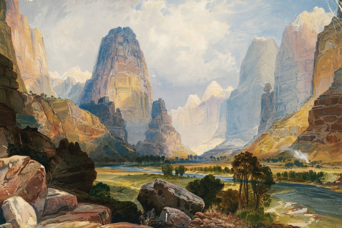 Valley of Babbling Waters, Southern Utah | Thomas Moran | Ave Legato Art Prints