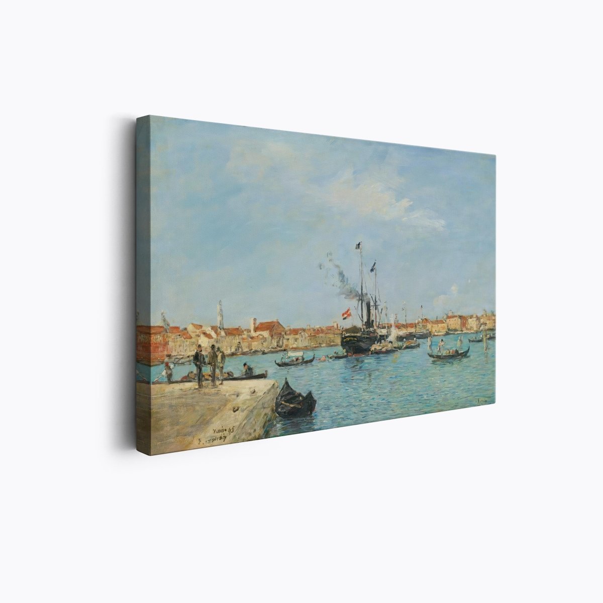 Venice, The Grand Canal, Steamboats and Gondolas | Eugène Boudin | Ave Legato Art Prints