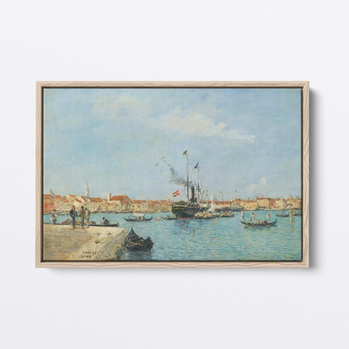 Venice, The Grand Canal, Steamboats and Gondolas | Eugène Boudin | Ave Legato Art Prints