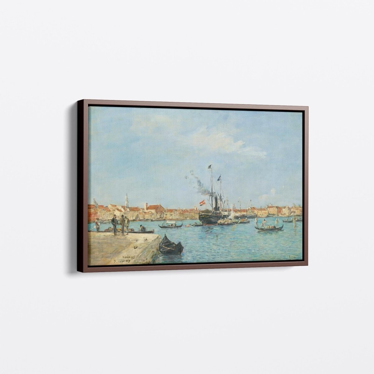 Venice, The Grand Canal, Steamboats and Gondolas | Eugène Boudin | Ave Legato Art Prints