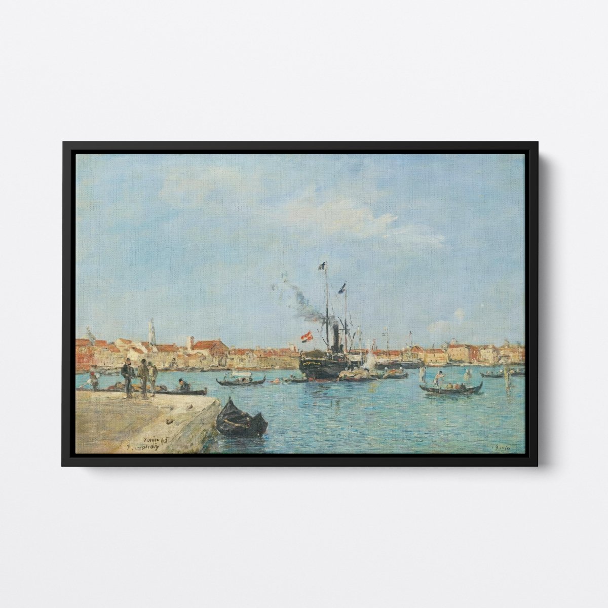 Venice, The Grand Canal, Steamboats and Gondolas | Eugène Boudin | Ave Legato Art Prints