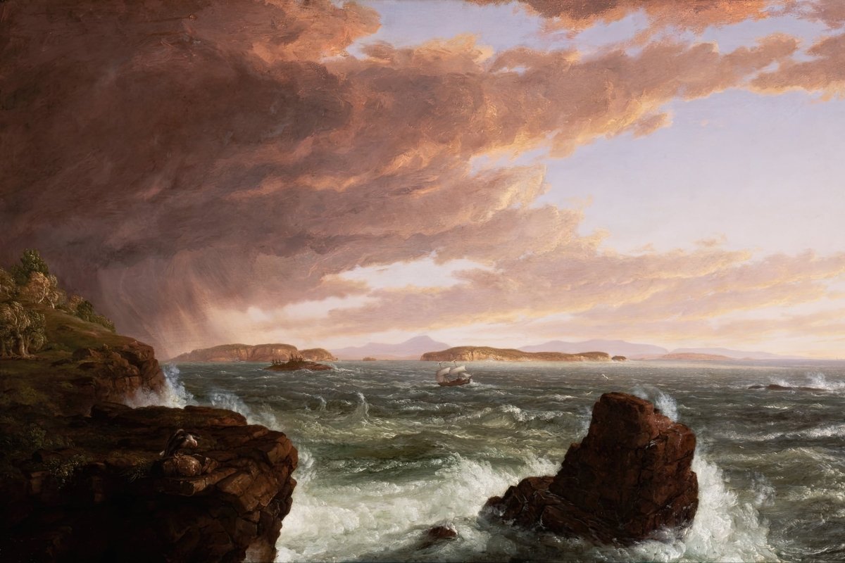 View Across Frenchman's Bay from Mt. Desert Island | Thomas Cole | Ave Legato Art Prints