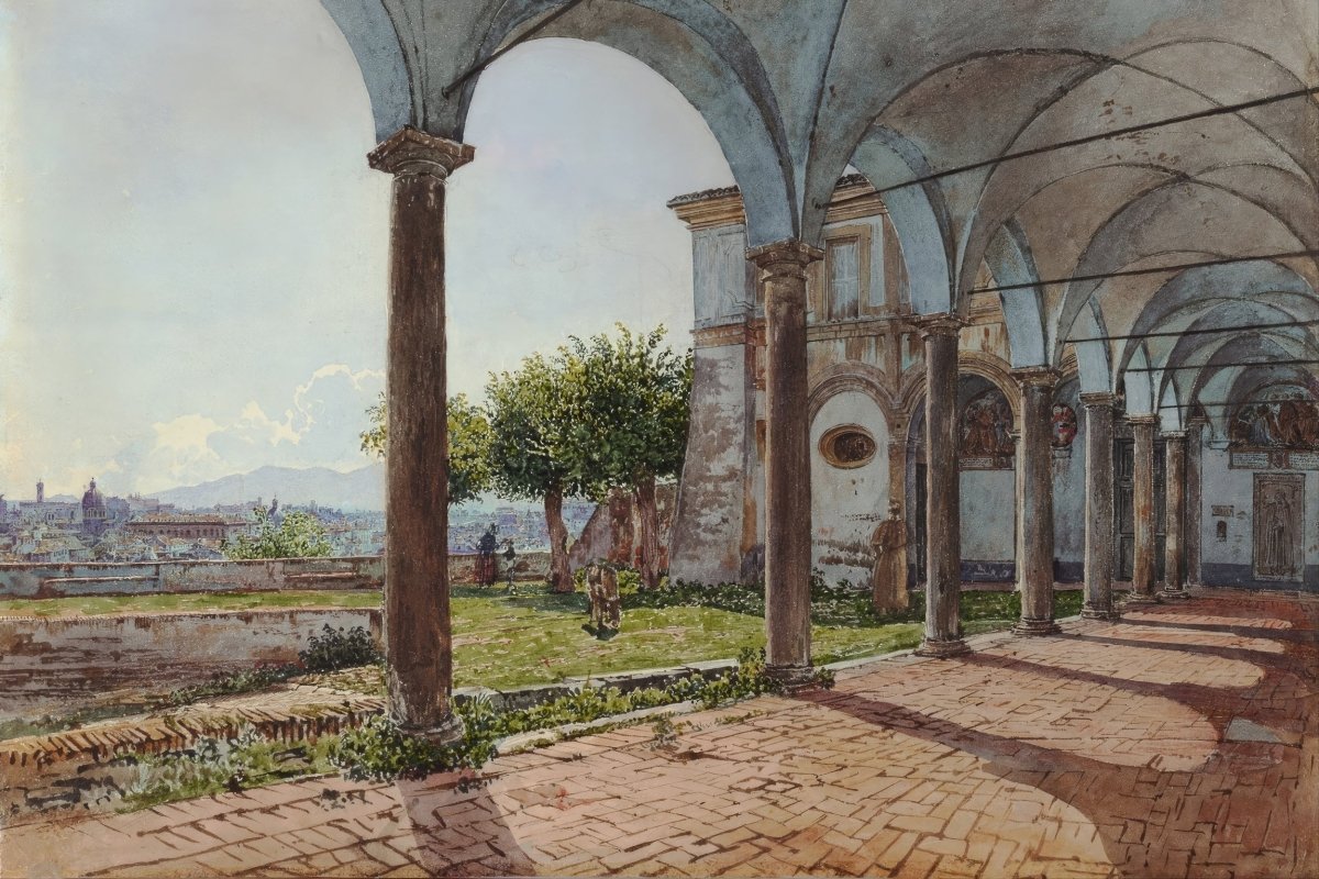 View from Sant'Onofrio on Rome | Rudolf von Alt | Ave Legato Art Prints