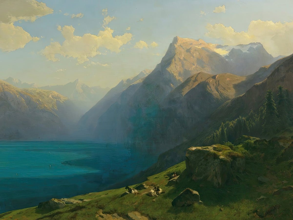 View of Lake Lucerne | Alexandre Calame | Ave Legato Art Prints