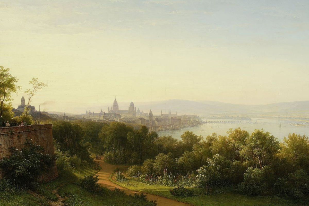 View of Mainz on the Rhine | Carl Morgenstern | Ave Legato Art Prints