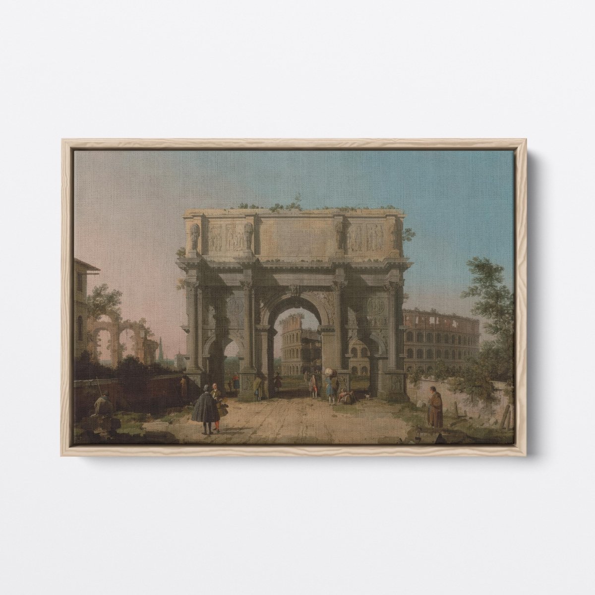 View of the Arch of Constantine with the Colosseum | Canaletto | Ave Legato Art Prints