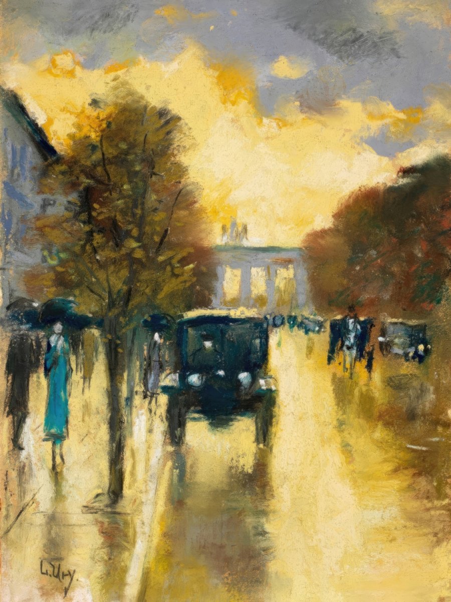 View of the Brandenburg Gate, Berlin | Lesser Ury | Ave Legato Art Prints