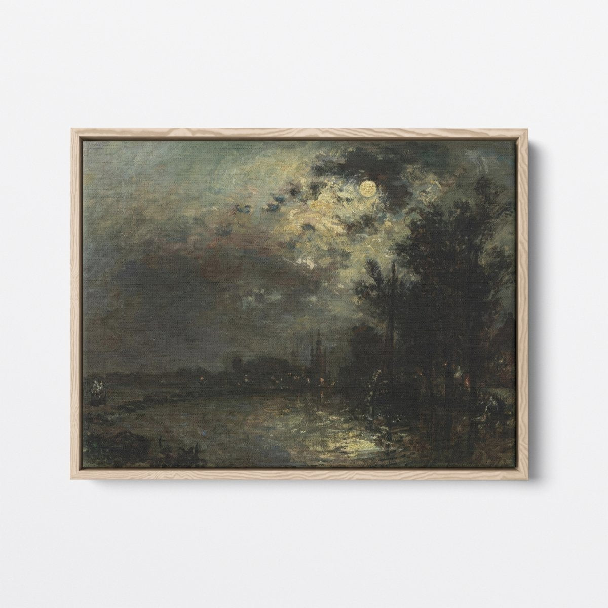 View on Overschie in Moonlight | Johan Jongkind | Ave Legato Art Prints