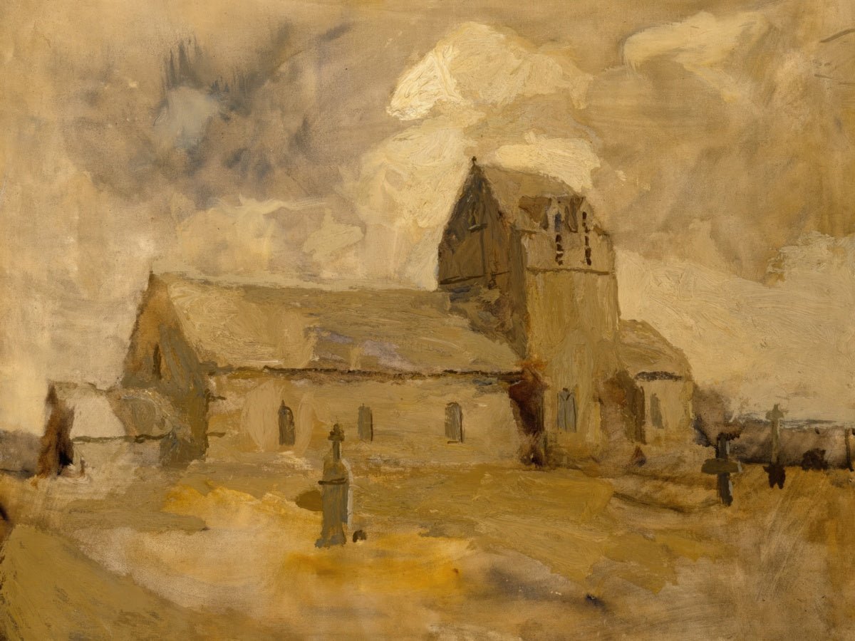 Village Church and Cemetery, Brittany | Edwin Austin Abbey | Ave Legato Art Prints