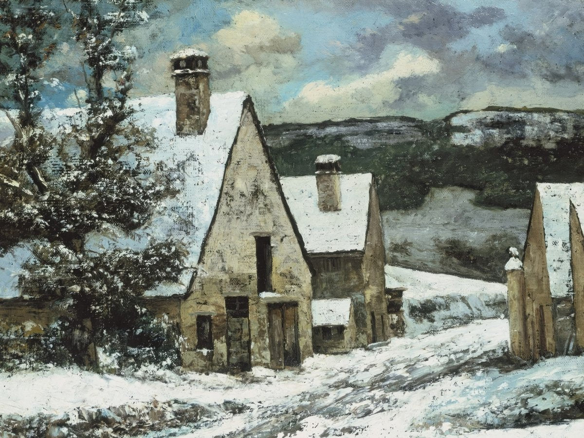 Village Edge in Winter | Gustave Courbet | Ave Legato Art Prints