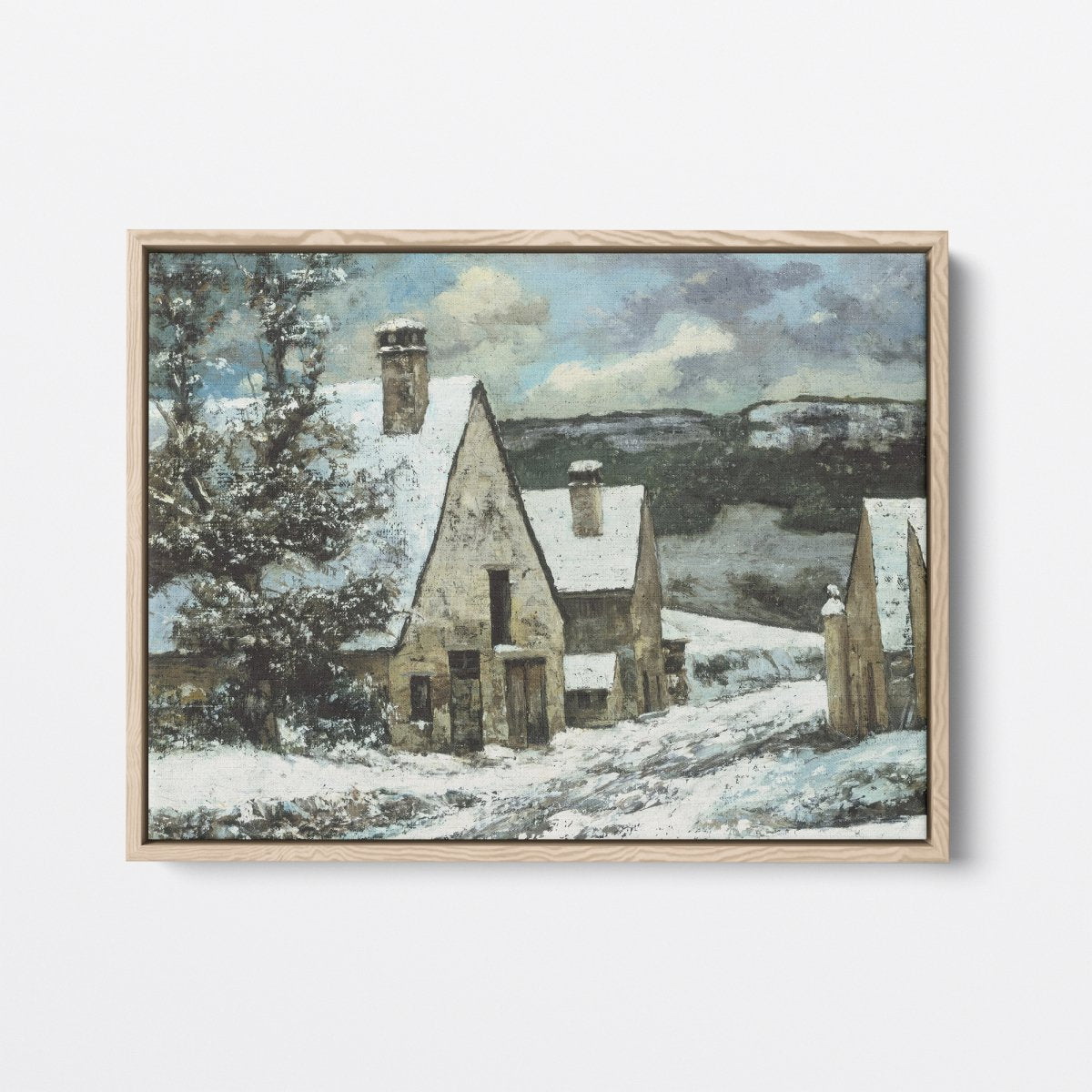 Village Edge in Winter | Gustave Courbet | Ave Legato Art Prints