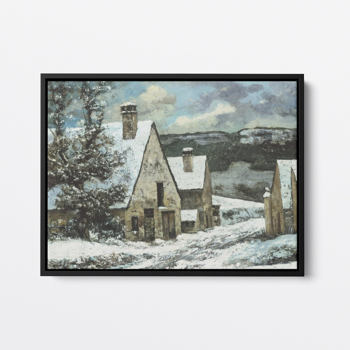 Village Edge in Winter | Gustave Courbet | Ave Legato Art Prints