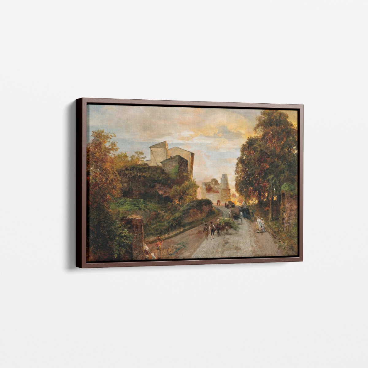 Village Street at Sunset | Oswald Achenbach | Ave Legato Art Prints