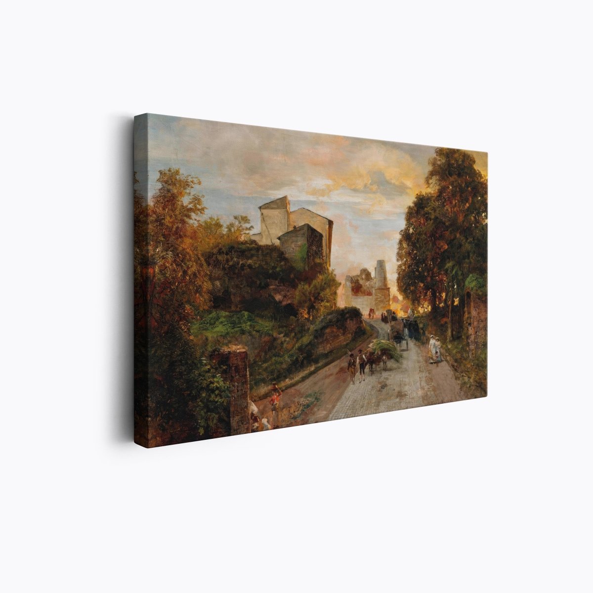 Village Street at Sunset | Oswald Achenbach | Ave Legato Art Prints