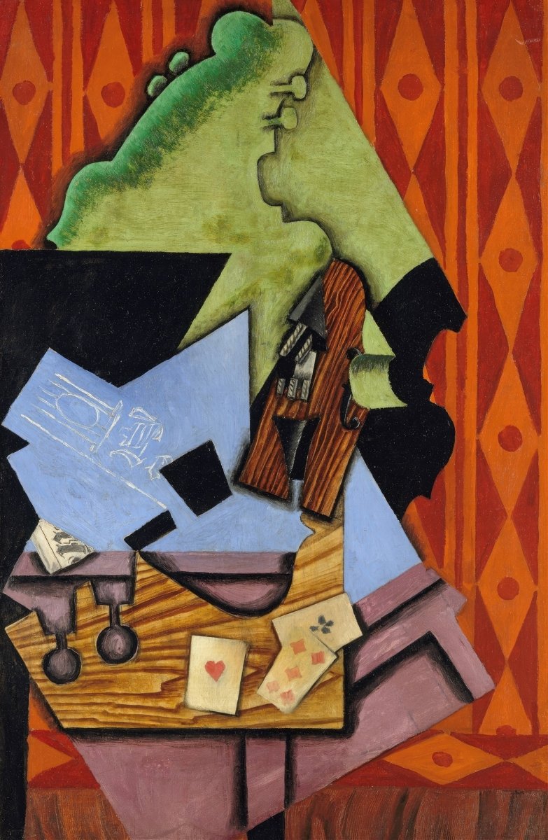 Violin and Playing Cards on a Table | Juan Gris | Ave Legato Art Prints