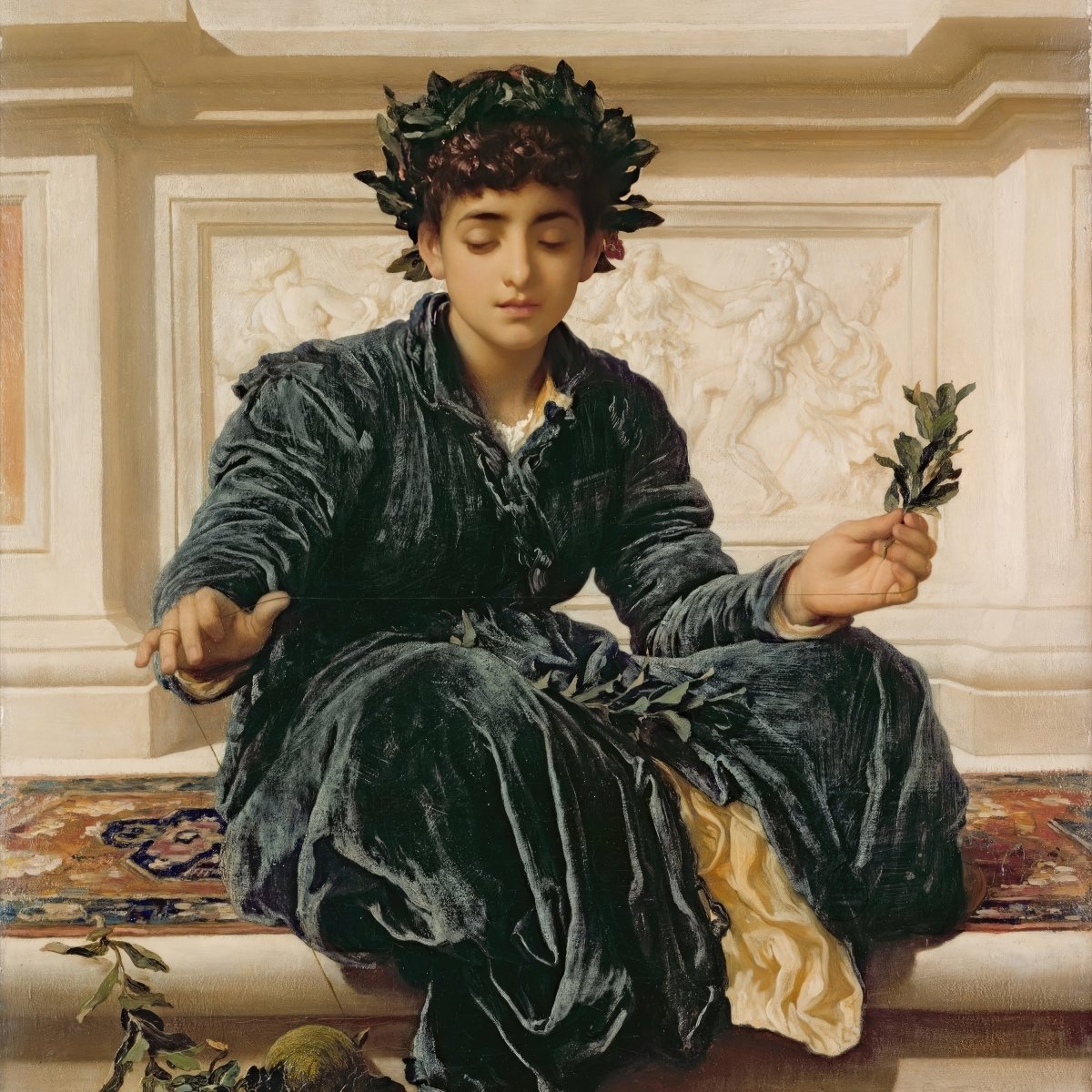 Weaving the Wreath | Frederic Leighton | Ave Legato Art Prints