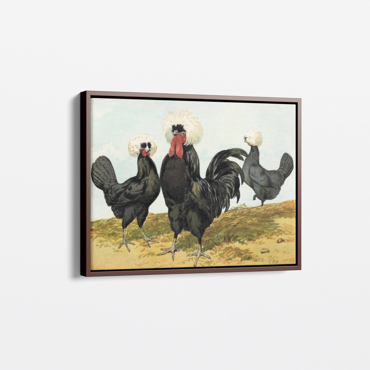 White Crested Black Chickens | Harrison Weir | Ave Legato Art Prints