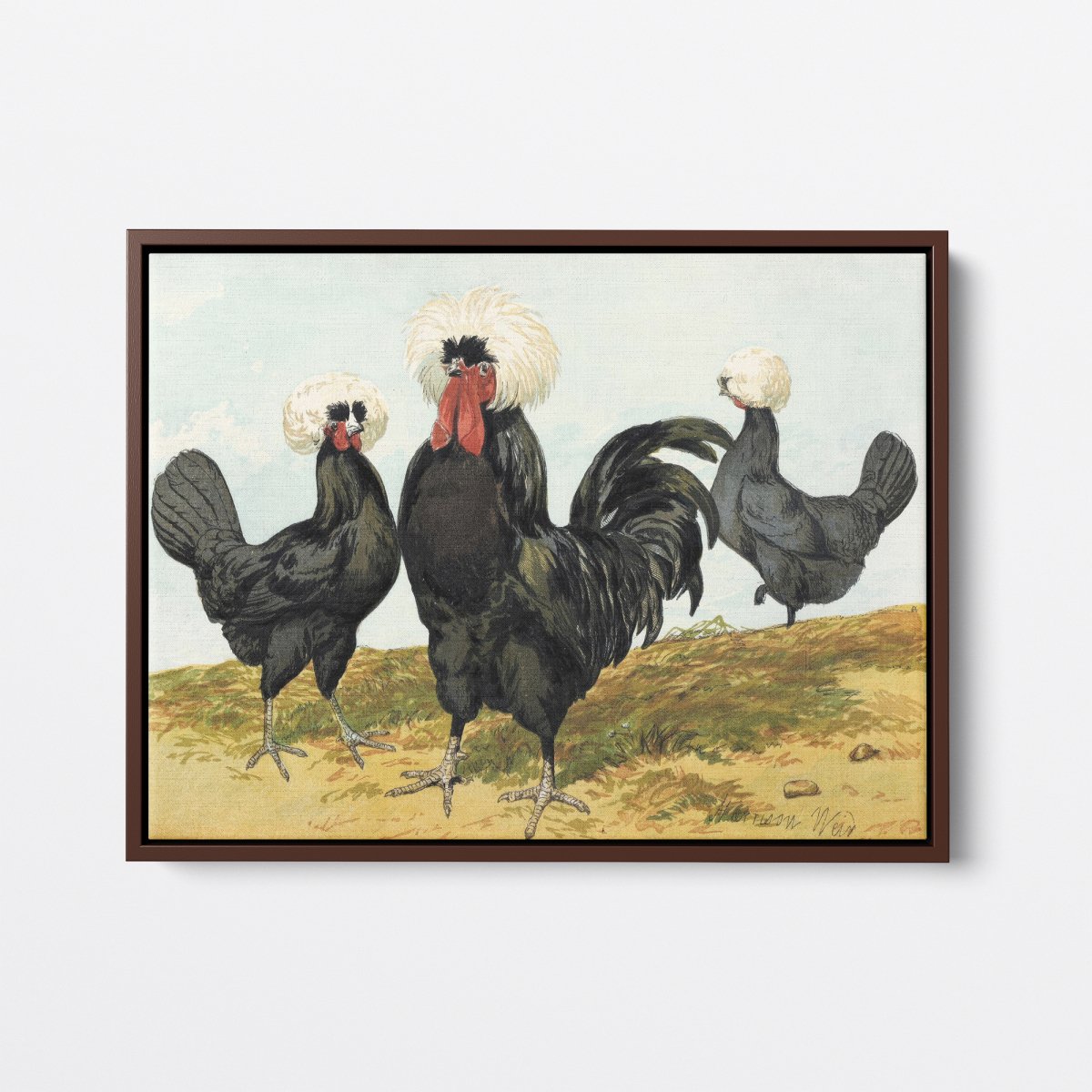 White Crested Black Chickens | Harrison Weir | Ave Legato Art Prints