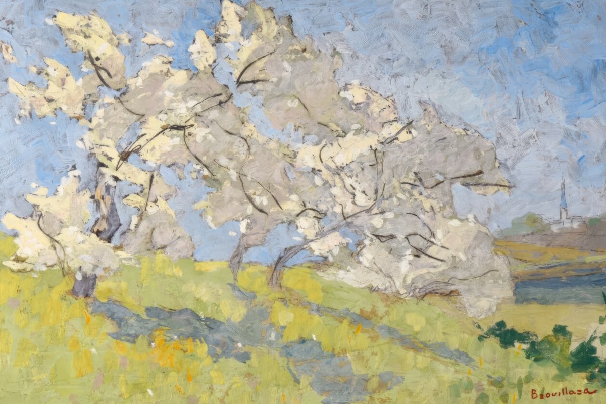 White Flowering Trees | Eugène Brouillard | Ave Legato Art Prints