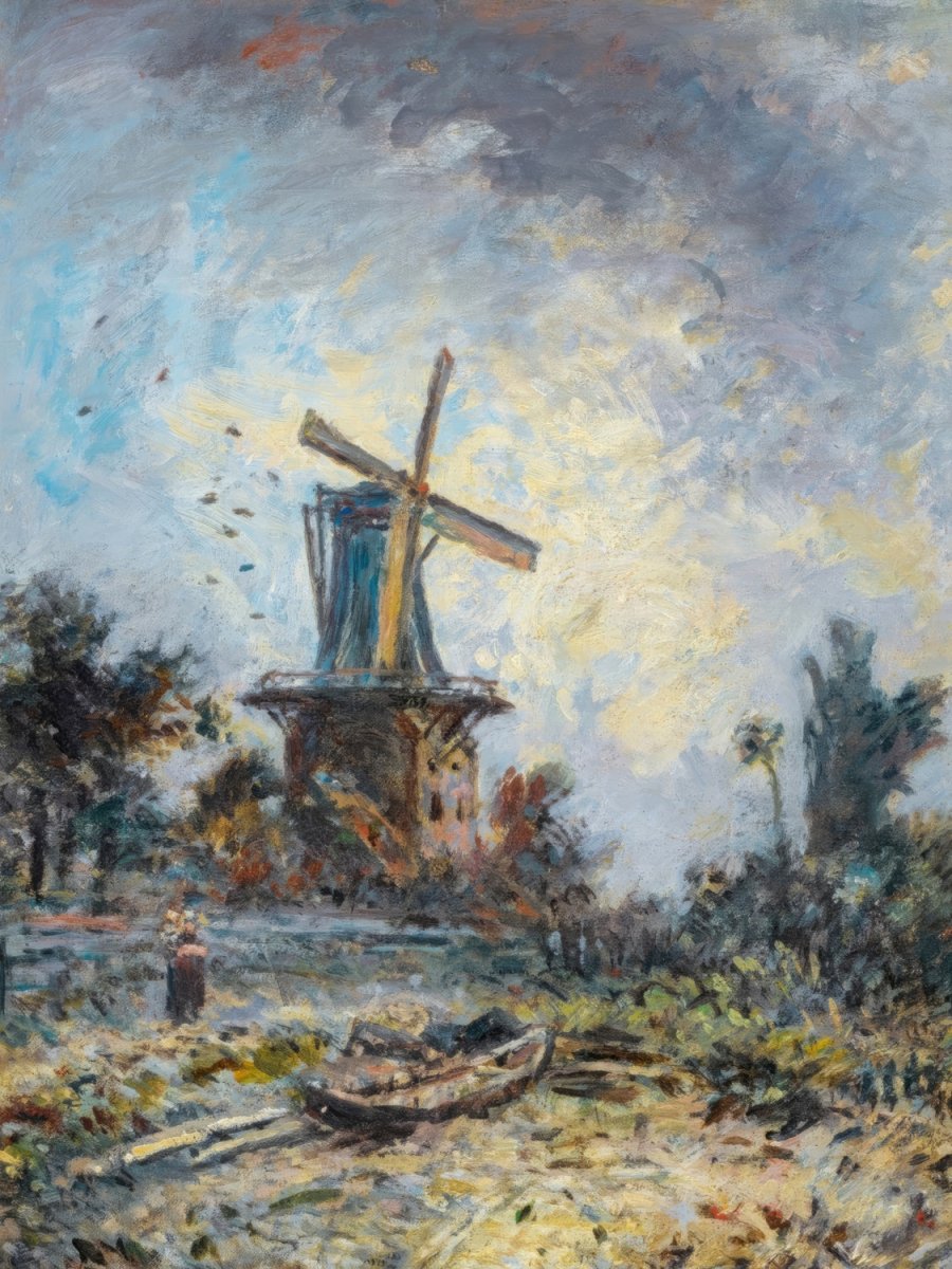 Windmill in Dordrecht | Johan Jongkind | Ave Legato Art Prints