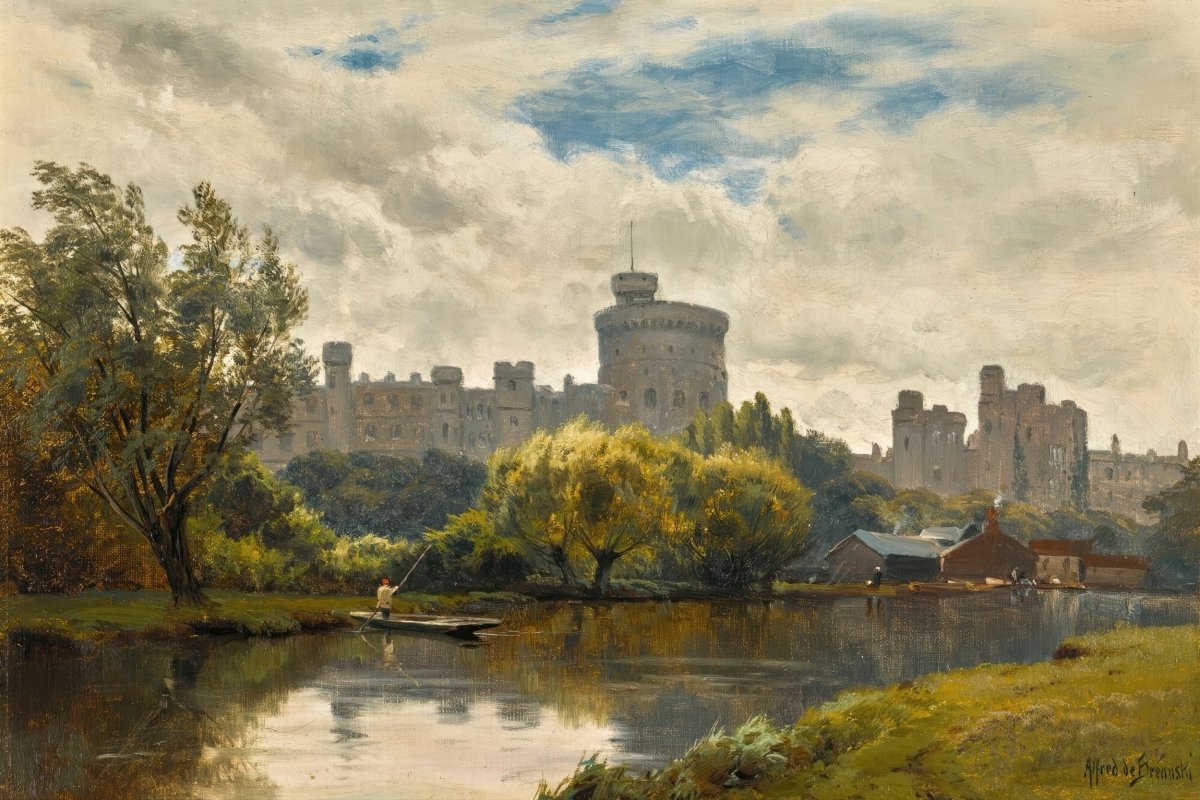 Windsor Castle from the Thames | Alfred de Bréanski | Ave Legato Art Prints