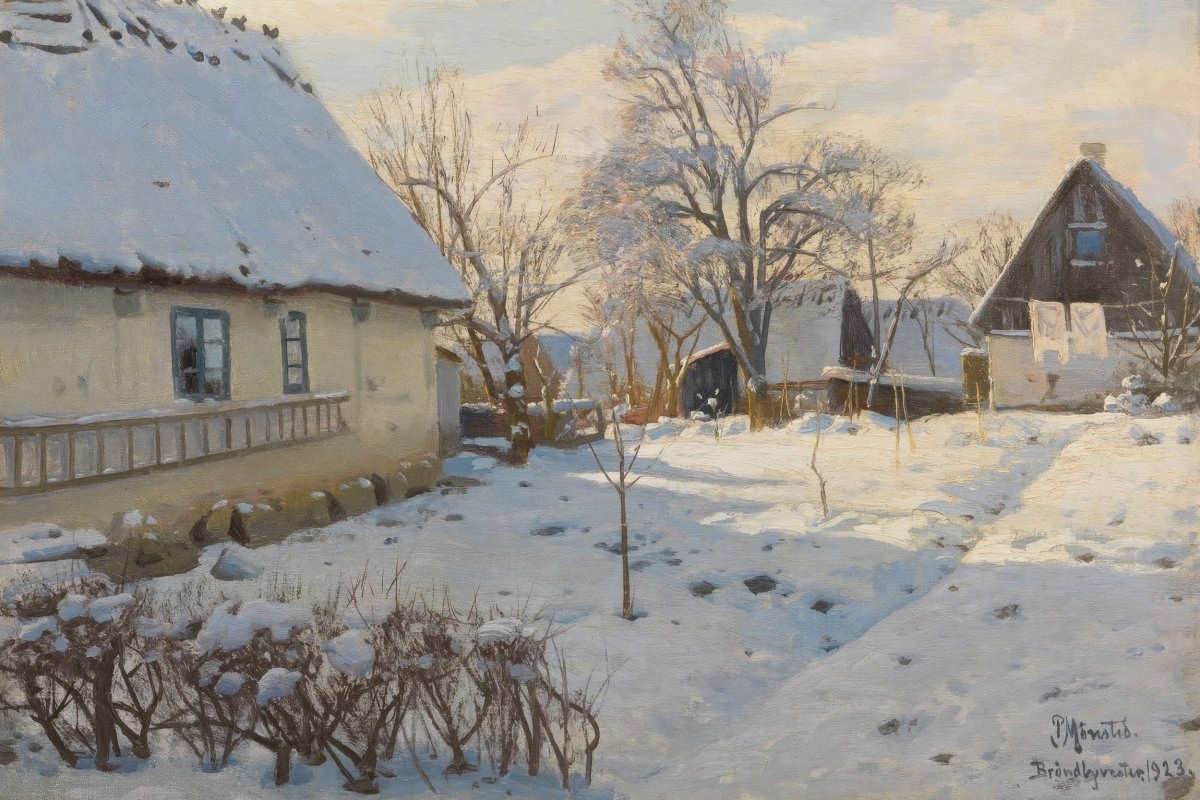 Winter in Brondyvester, Denmark | Peder Monsted | Ave Legato Art Prints