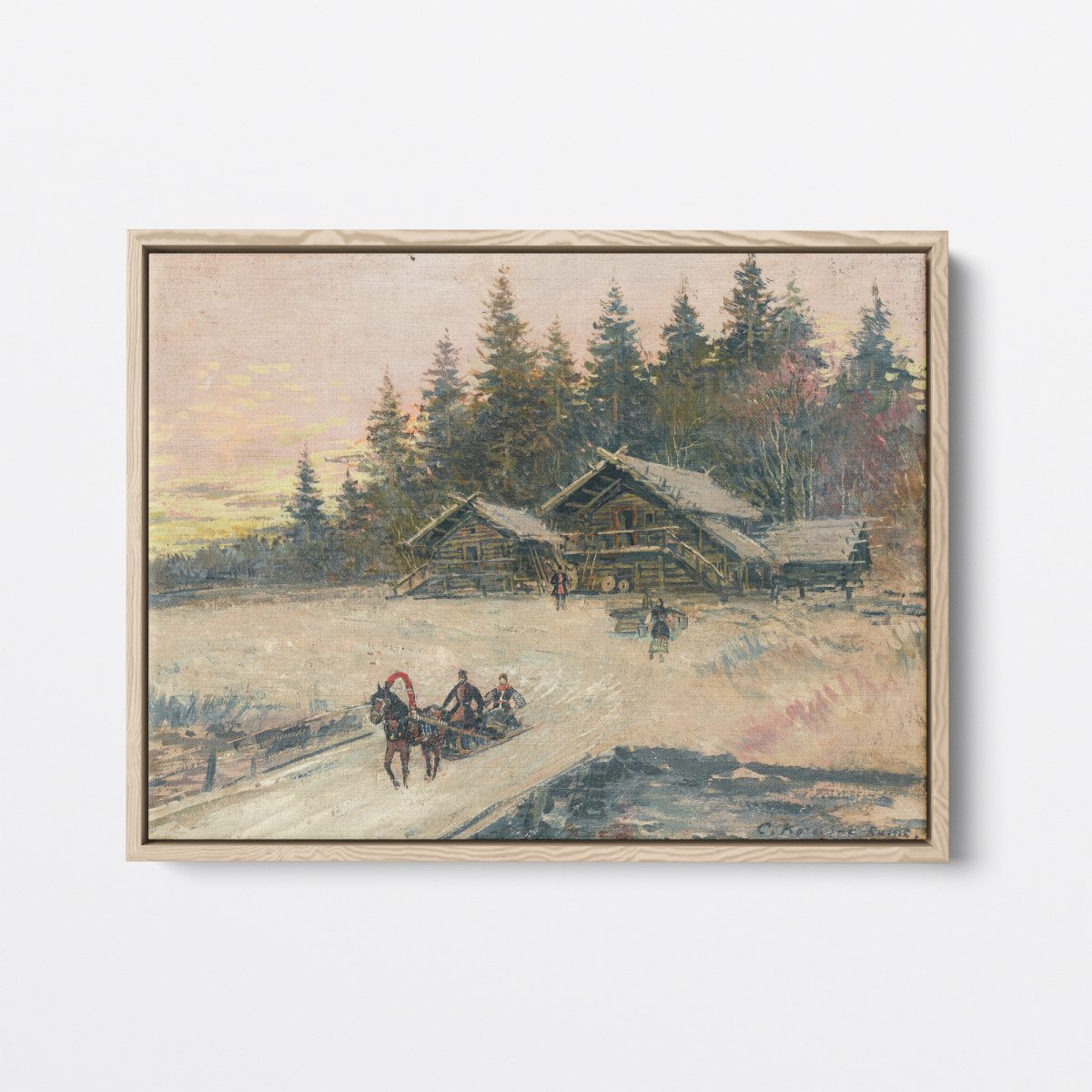 Winter Scene with Sleigh | Konstantin Korovin | Ave Legato Art Prints