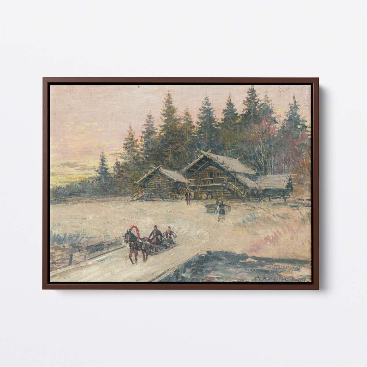 Winter Scene with Sleigh | Konstantin Korovin | Ave Legato Art Prints