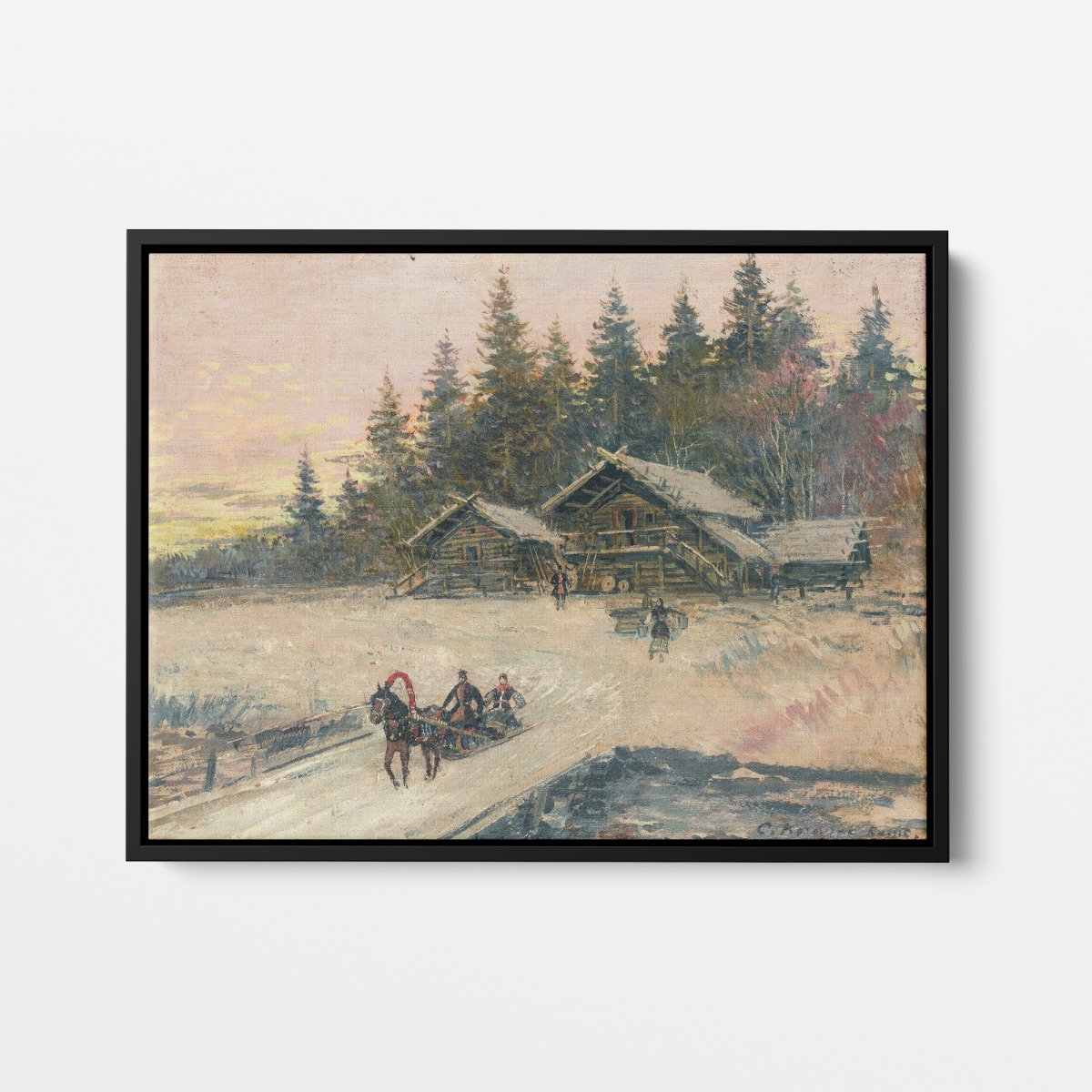 Winter Scene with Sleigh | Konstantin Korovin | Ave Legato Art Prints