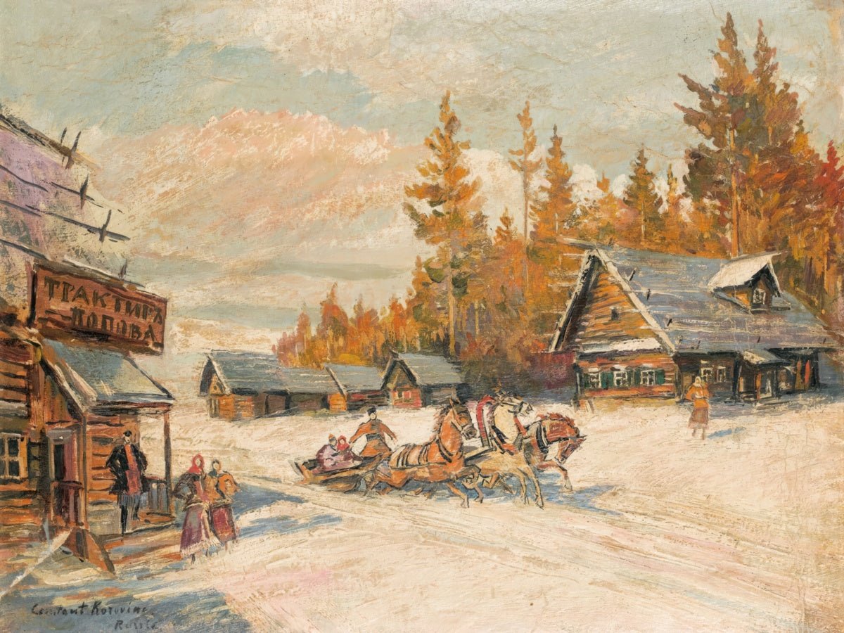 Winter Sleigh Ride | Konstantin Korovin | Ave Legato Art Prints