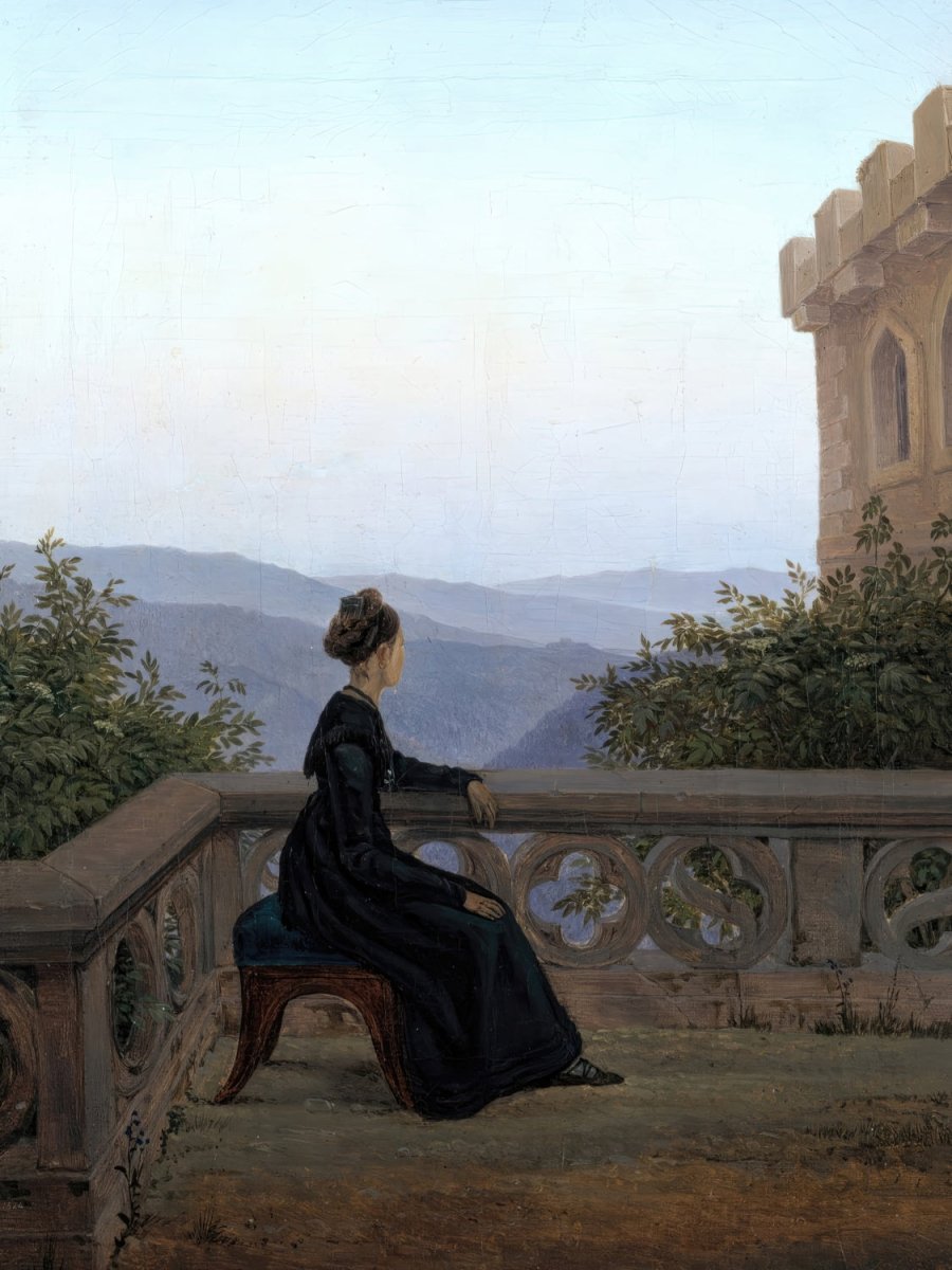 Woman on the Balcony | Carl Carus | Ave Legato Art Prints