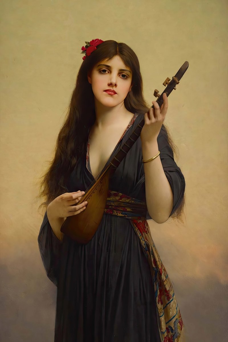 Woman Playing a Lute | Jules Lefebvre | Ave Legato Art Prints