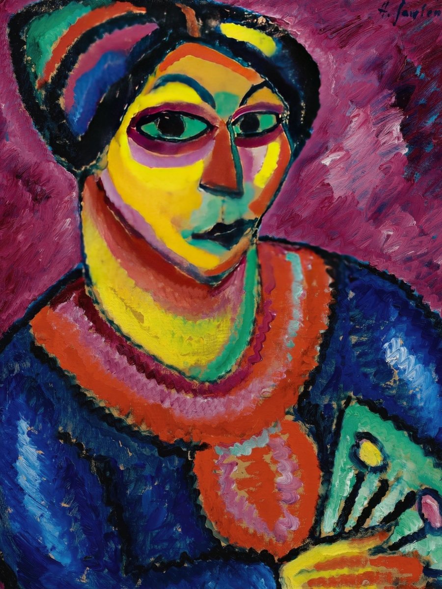 Woman with a Green Fan | Alexej von Jawlensky | Ave Legato Art Prints