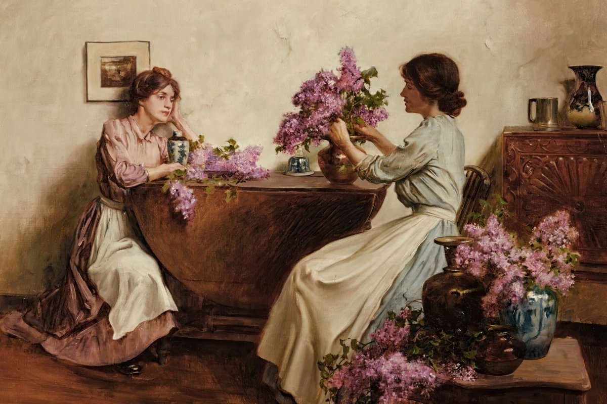 Women Arranging Flowers | Albert Tayler | Ave Legato Art Prints