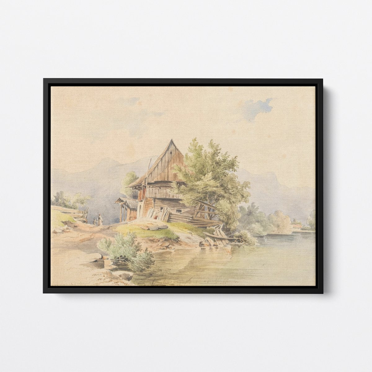 Wooden Hut by the Lake | Carl Lafite | Ave Legato Art Prints