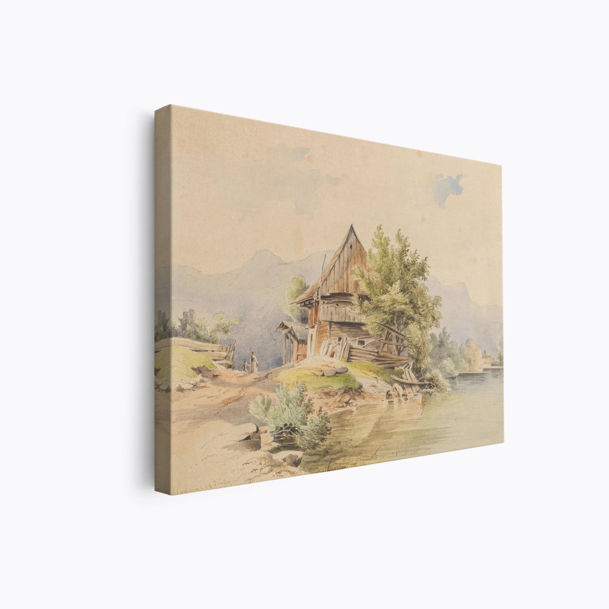 Wooden Hut by the Lake | Carl Lafite | Ave Legato Art Prints