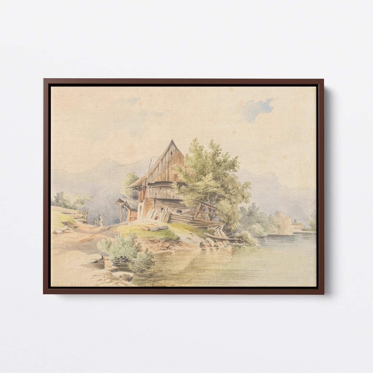 Wooden Hut by the Lake | Carl Lafite | Ave Legato Art Prints